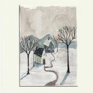 Peisaj de iarnă 28/17 cm